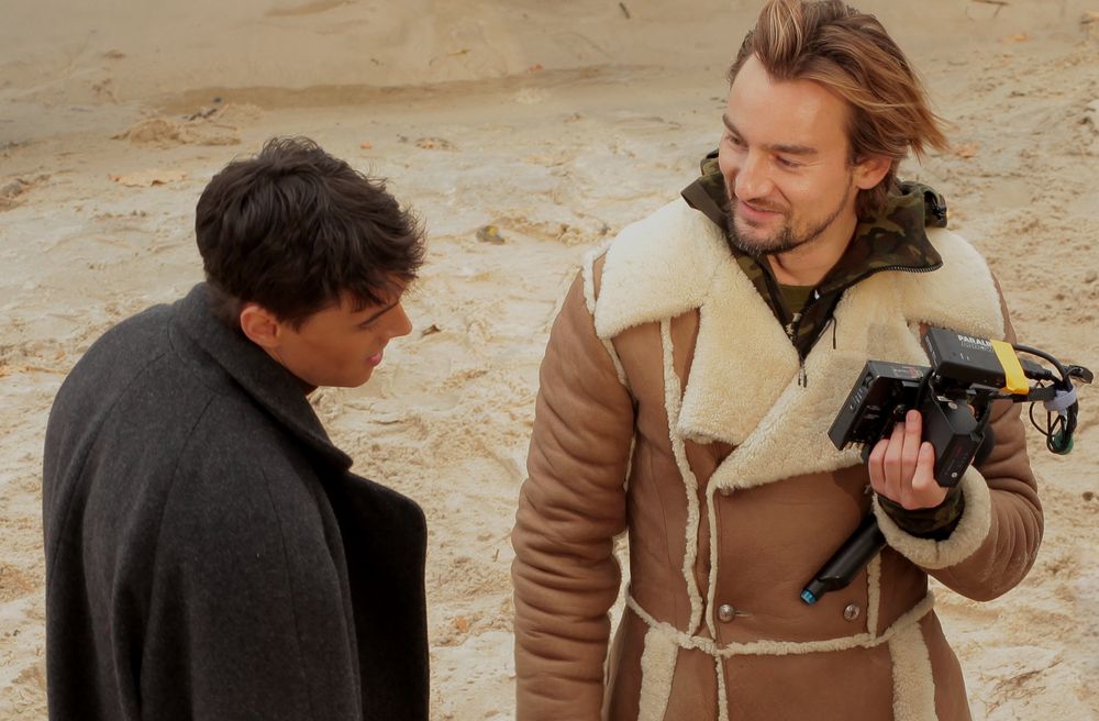 Никита Алексеев и Алан Бадоев на съемках нового клипа