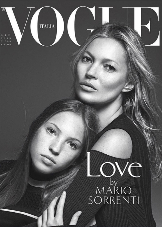 Кейт Мосс с 13-летней дочерью снялась для обложки Vogue