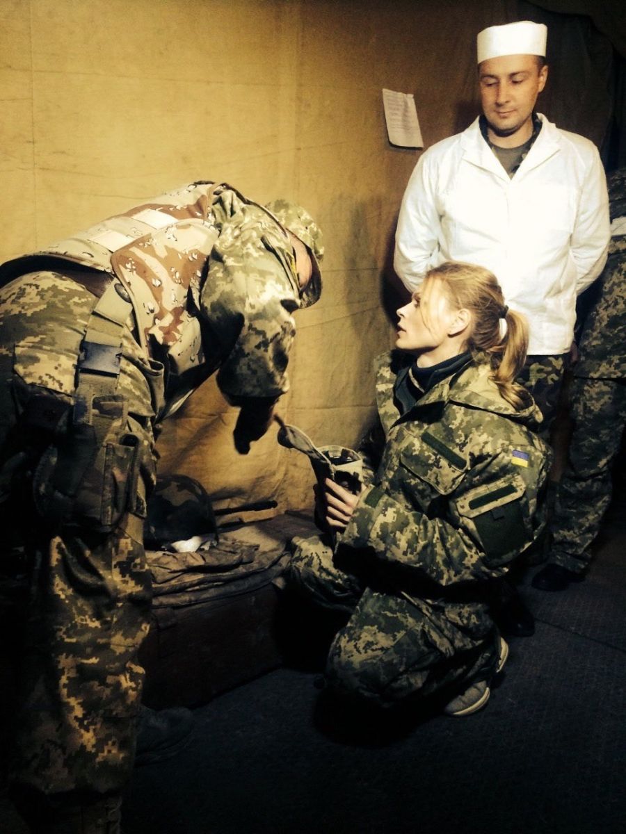 Ольга Фреймут побывала в зоне АТО