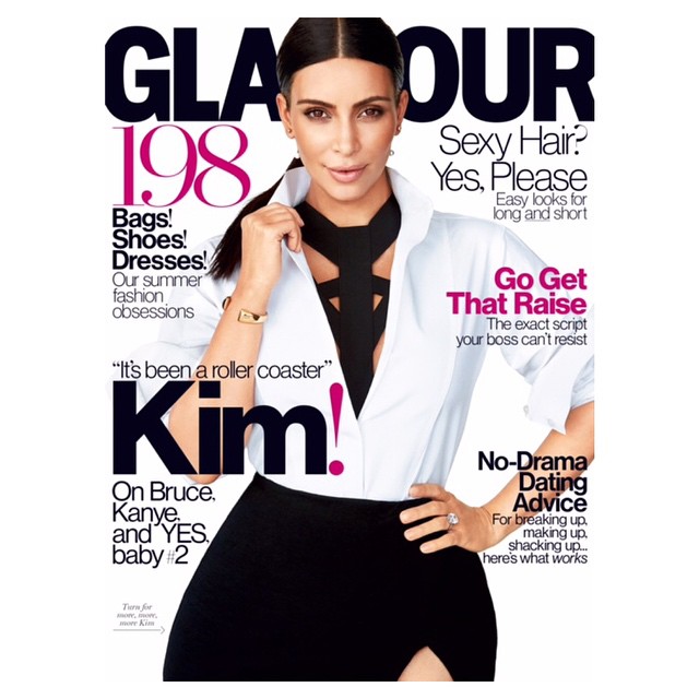 Ким Кардашьян в восторге от своей новой фотосессии для Glamour