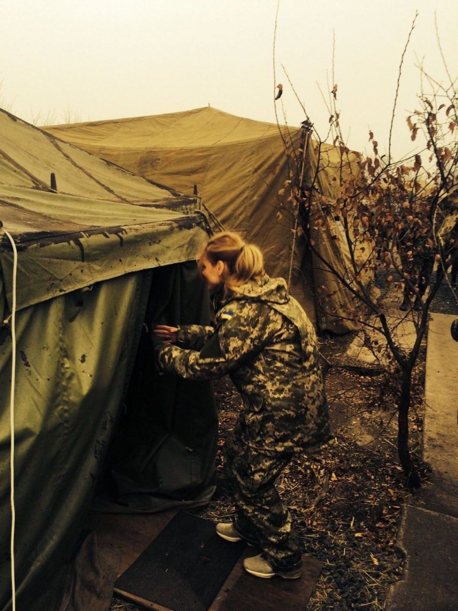 Ольга Фреймут побывала в зоне АТО