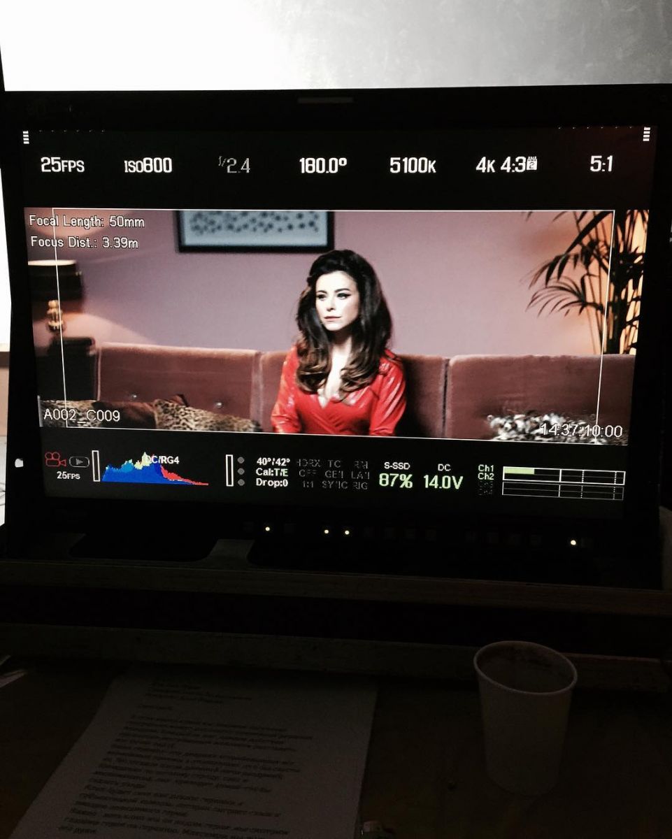 Ани Лорак в сексуальном костюме из латекса снимает новый клип 