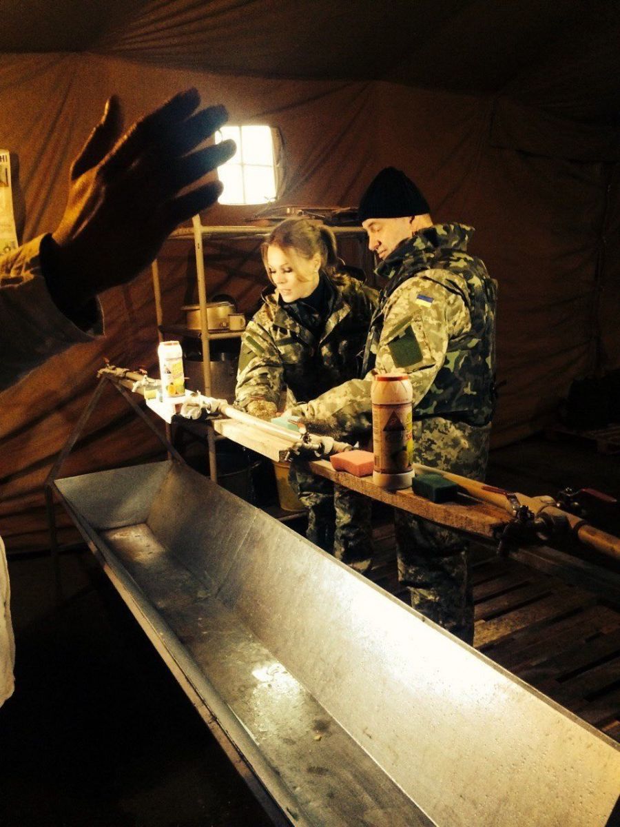 Ольга Фреймут побывала в зоне АТО