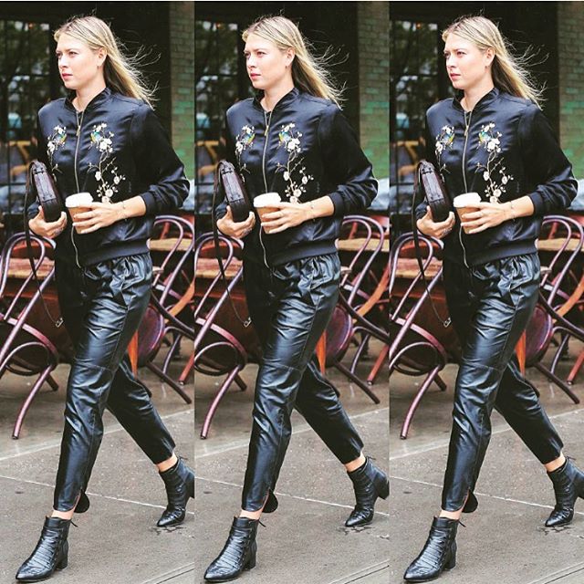 Леди в черном: Мария Шарапова демонстрирует отменный стиль на лицах Нью-Йорка