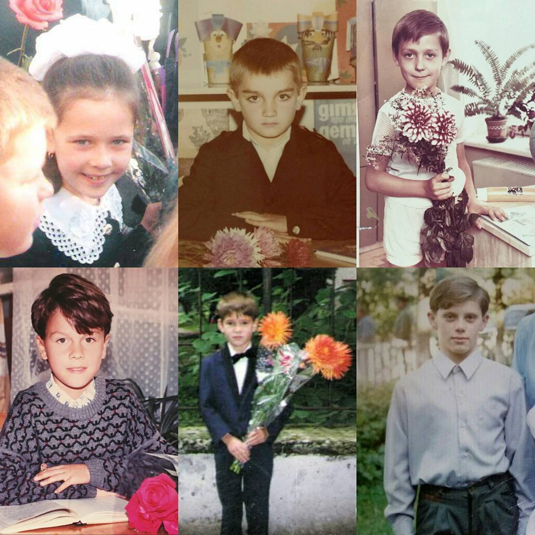 Звезды показали свои раритетные снимки с первого сентября 