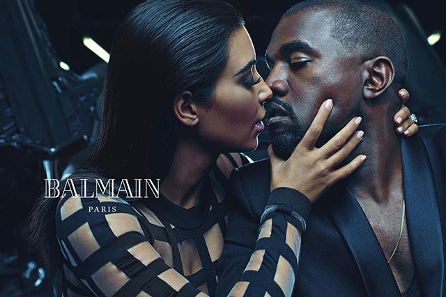 Ким Кардашьян и Кэни Уэст в рекламе Balmain