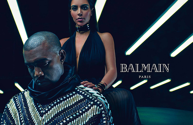 Ким Кардашьян и Кэни Уэст в рекламе Balmain