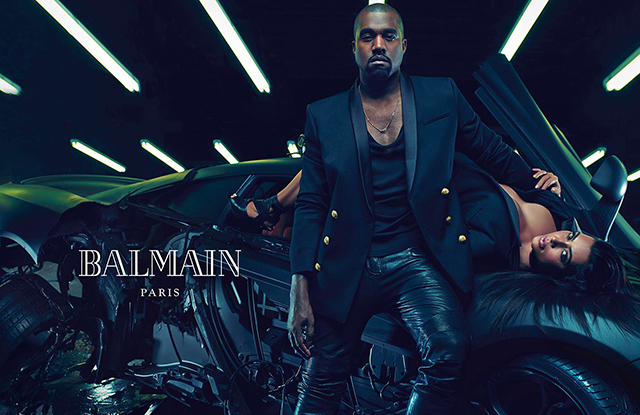 Ким Кардашьян и Кэни Уэст в рекламе Balmain
