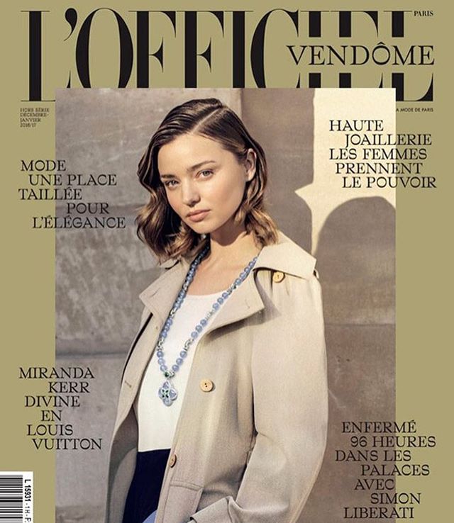 Элегантная красота: Миранда Керр украсила обложку парижского L'Officiel