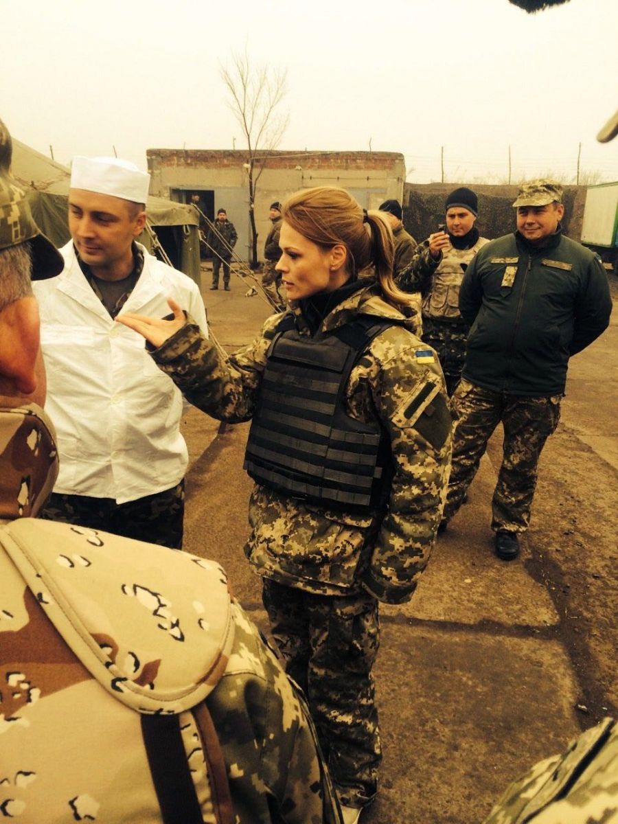 Ольга Фреймут побывала в зоне АТО