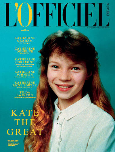 10-летняя Кейт Мосс украсила обложку первого выпуска фиспанского L'Officiel