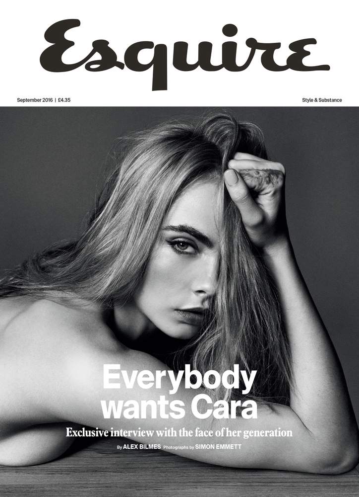 Кара Делевинь полностью оголилась для новой фотосессии Esquire