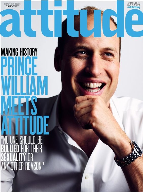 Принц Уильям появился на страницах гей-журнала Attitude
