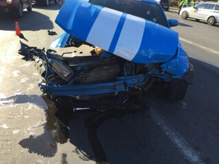 В сети появились первые фото вдребезги разбитой машины Kishe!