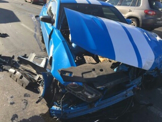 В сети появились первые фото вдребезги разбитой машины Kishe!