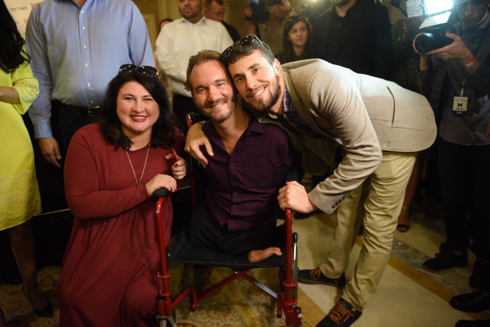 Ник Вуйчич встретился с ветеранами АТО и поддержал проект Viva Переможці