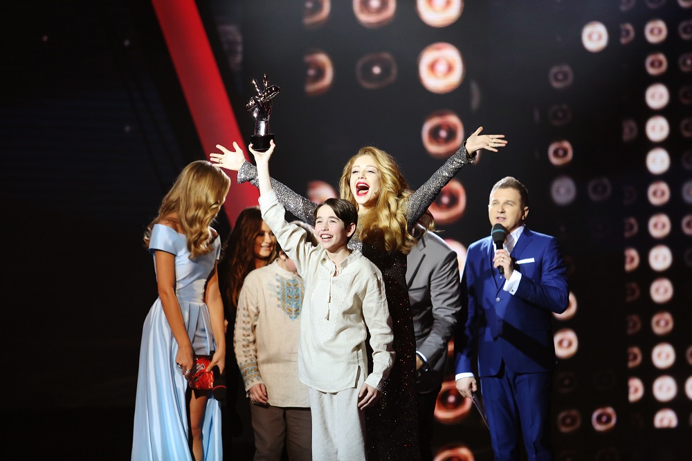 Тина Кароль и победитель "Голос.Діти" Роман Сасанчин