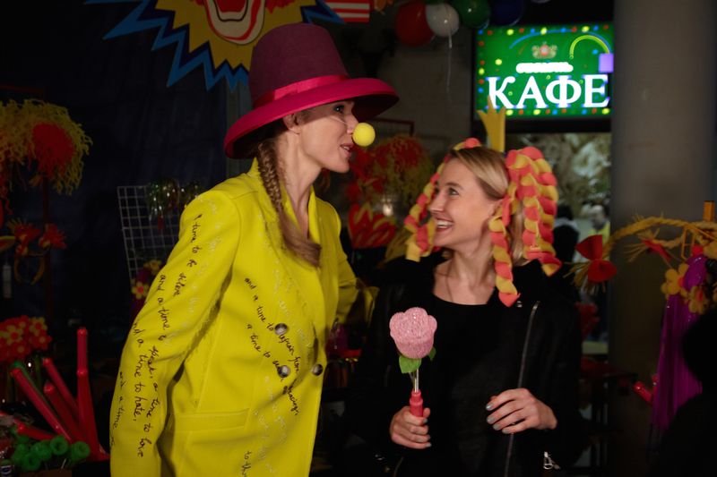 Катя Осадчая и Ева Бушмина на показе Жана Грицфельдта