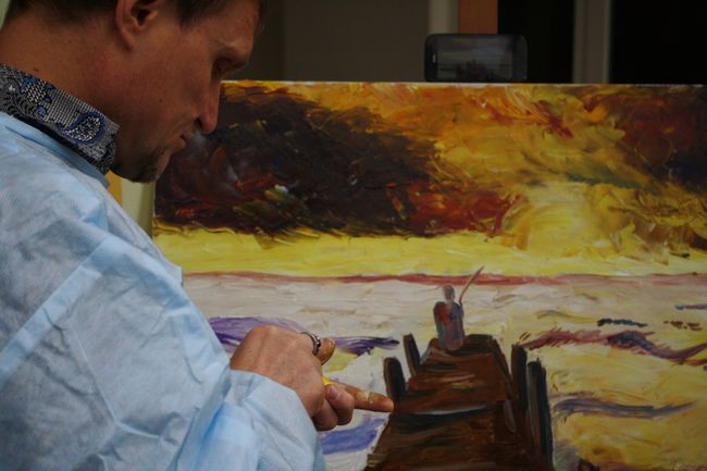 Украинские звезды посетили детский кардиоцентр и вместе с художниками создали картины для Зимнего Благотворительного аукциона.