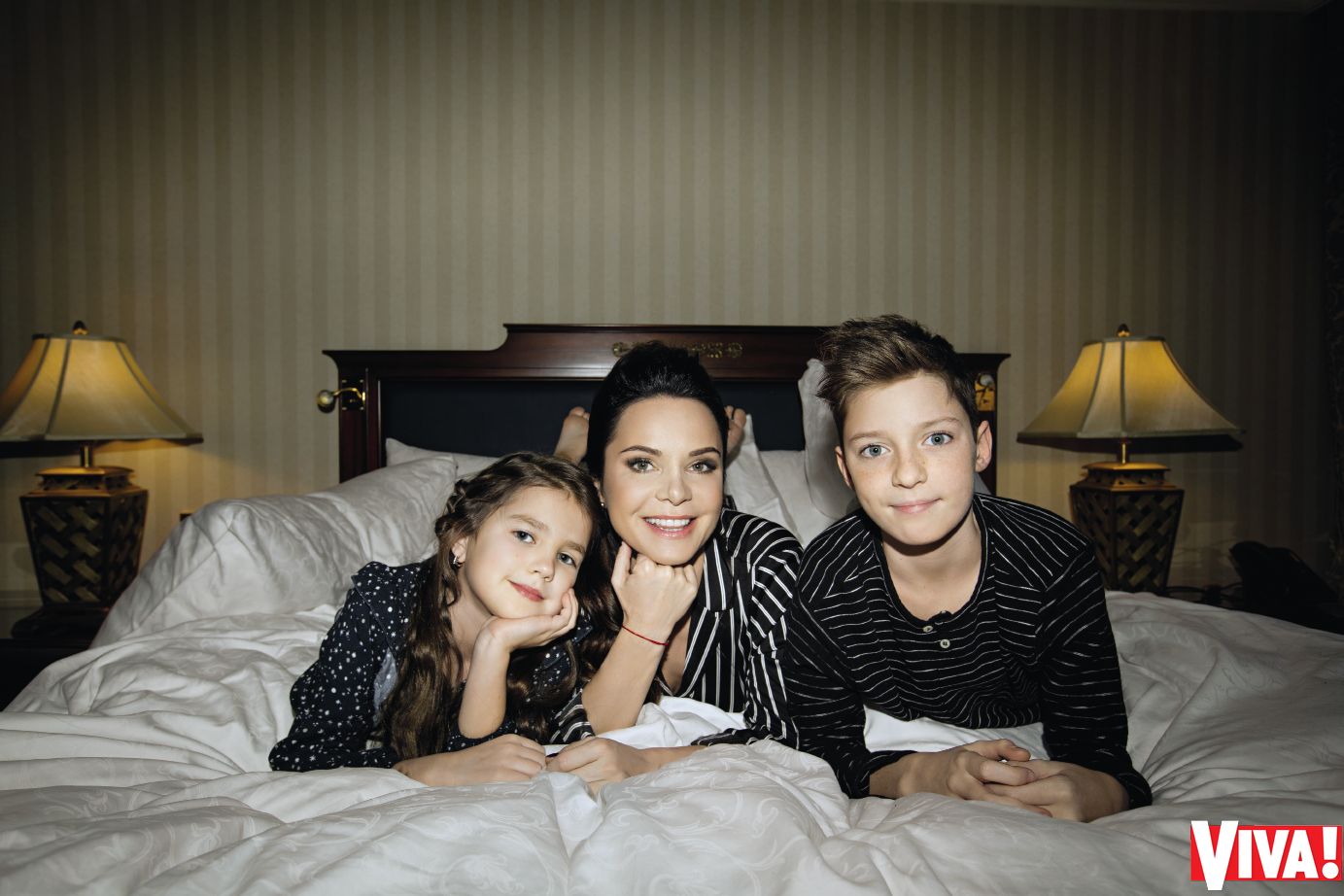 Лилия Подкопаева снялась в фотосессии с сыном и дочерью