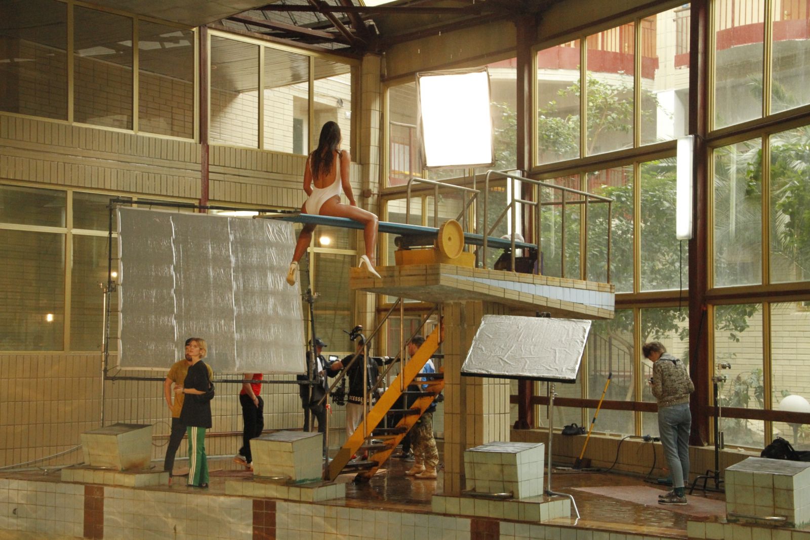 Маркус Рива на съемках клипа