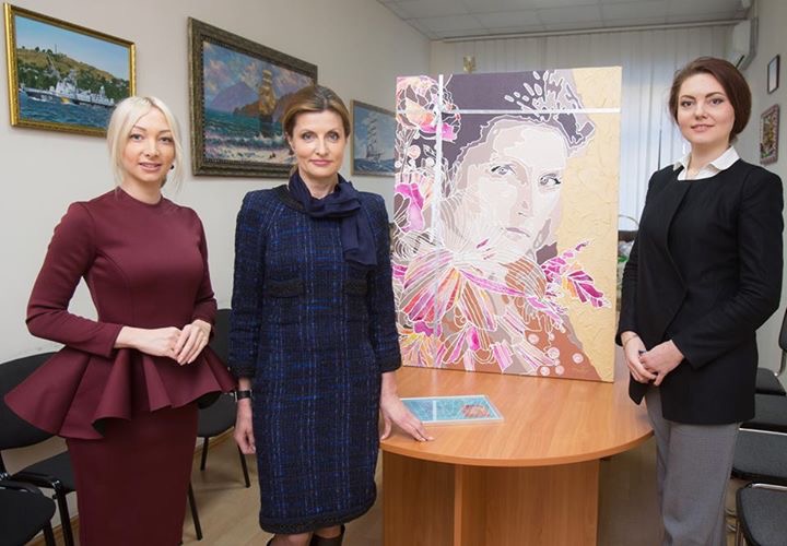 Марина Порошенко на выставке