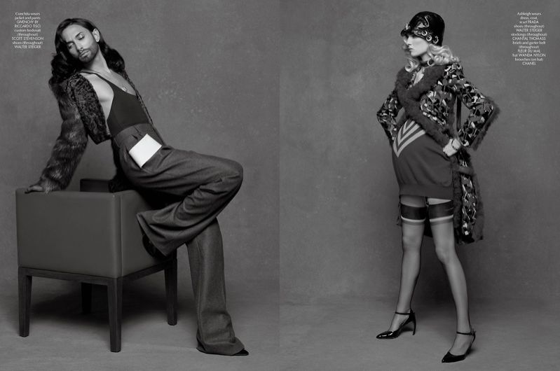 Кончита Вурст позирует топлесс Карлу Лагерфельду