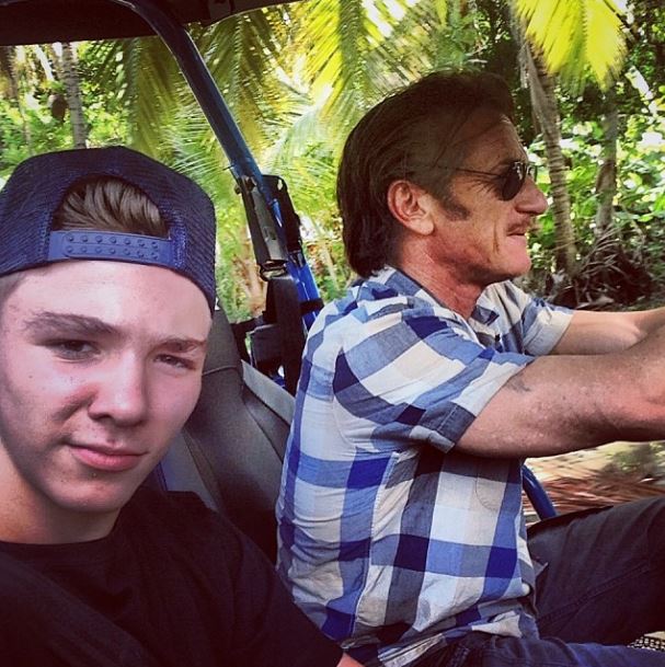 Шон Пенн с сыном Мадонны