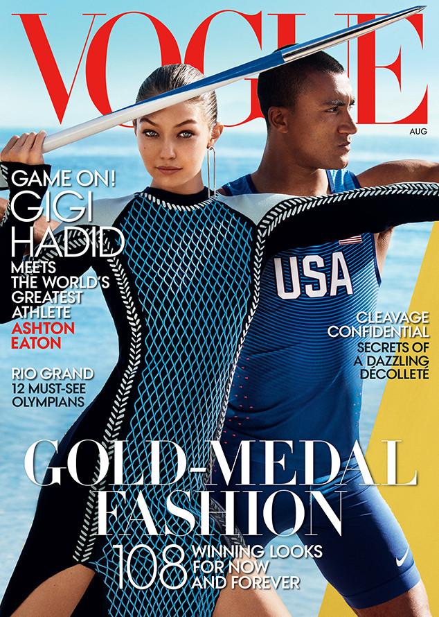 Прыжки на каблуках: Джиджи Хадид снялась в спортивной фотосессии для Vogue