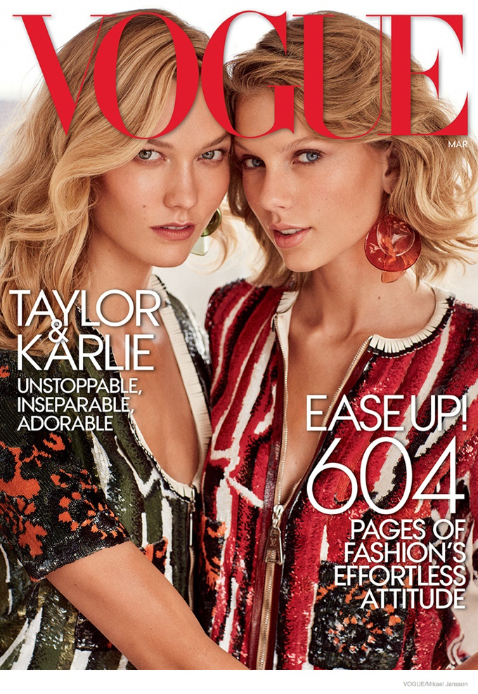 Тейлор Свифт и Карли Клосс снялись для журнала Vogue