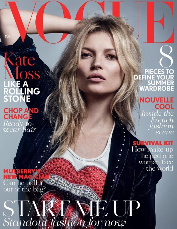 Модный рекорд: Кейт Мосс в 37-й раз украсила обложку Vogue